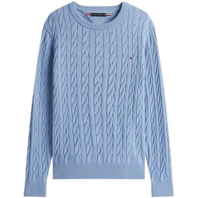 Tommy Hilfiger Classic Cotton Cable Crew Neck XXL BRISK BLUE XXL Tommy Hilfiger Classic Cotton Cable Crew Neck XXL BRISK BLUE XXL
