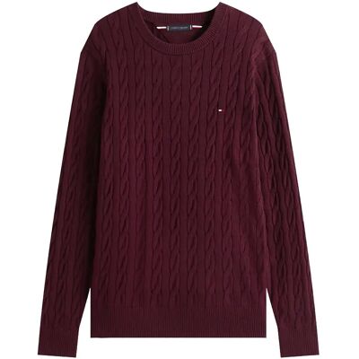 Tommy Hilfiger Classic Cotton Cable Crew Neck XXL DEEP BURGUNDY XXL Tommy Hilfiger Classic Cotton Cable Crew Neck XXL DEEP BURGUNDY XXL