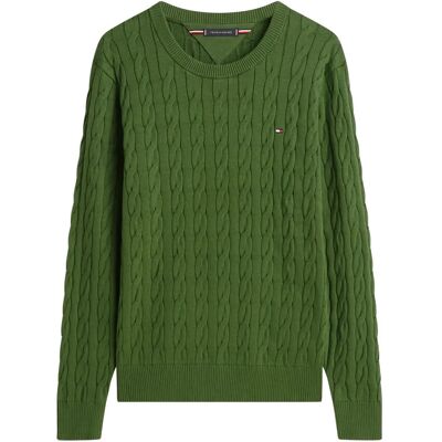 Tommy Hilfiger Classic Cotton Cable Crew Neck XL MOUNTAIN PINE XL Tommy Hilfiger Classic Cotton Cable Crew Neck XL MOUNTAIN PINE XL