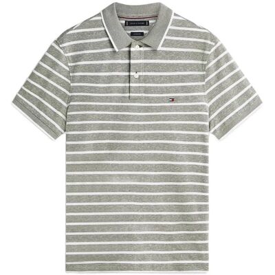 Tommy Hilfiger Cotton Linen Pique Reg Polo XXL DARK ARTICHOKE WHITE XXL Tommy Hilfiger Cotton Linen Pique Reg Polo XXL DARK ARTICHOKE WHITE XXL