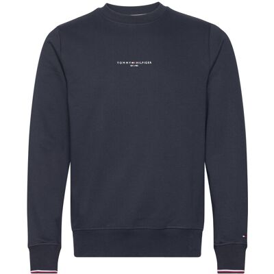 Tommy Hilfiger Tommy Logo Tipped Crewneck XXL DESERT SKY XXL Tommy Hilfiger Tommy Logo Tipped Crewneck XXL DESERT SKY XXL