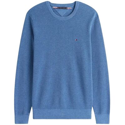 Tommy Hilfiger Essential Structure Crew Neck M PETROL BLUE HEATHER M Tommy Hilfiger Essential Structure Crew Neck M PETROL BLUE HEATHER M