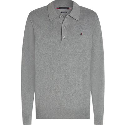 Tommy Hilfiger Pima Org Ctn Cashmere Ls Polo L MEDIUM GREY HEATHER L Tommy Hilfiger Pima Org Ctn Cashmere Ls Polo L MEDIUM GREY HEATHER L