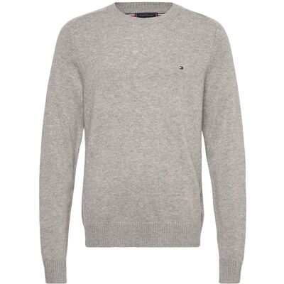 Tommy Hilfiger Lambswool Crew Neck XXXL LIGHT GREY HEATHER XXXL Tommy Hilfiger Lambswool Crew Neck XXXL LIGHT GREY HEATHER XXXL