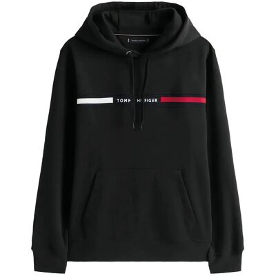 Tommy Hilfiger Hilfiger Chest Insert Hoody XS BLACK XS Tommy Hilfiger Hilfiger Chest Insert Hoody XS BLACK XS