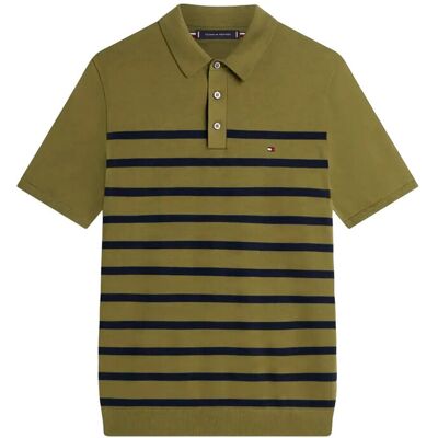 Tommy Hilfiger Essential Cotton Knitted Polo XL DARK ARTICHOKE XL Tommy Hilfiger Essential Cotton Knitted Polo XL DARK ARTICHOKE XL