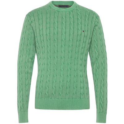 Tommy Hilfiger Classic Cable Gmd C Nk XXL FORT GREEN XXL Tommy Hilfiger Classic Cable Gmd C Nk XXL FORT GREEN XXL