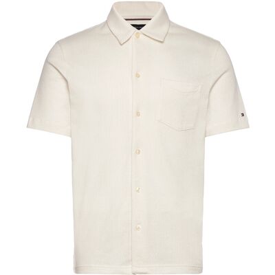 Tommy Hilfiger Open Knit Full Placket Reg Polo XL IVORY PETAL XL Tommy Hilfiger Open Knit Full Placket Reg Polo XL IVORY PETAL XL