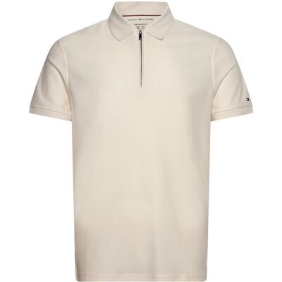Tommy Hilfiger Dc Performance Zip Polo XXL IVORY PETAL XXL Tommy Hilfiger Dc Performance Zip Polo XXL IVORY PETAL XXL