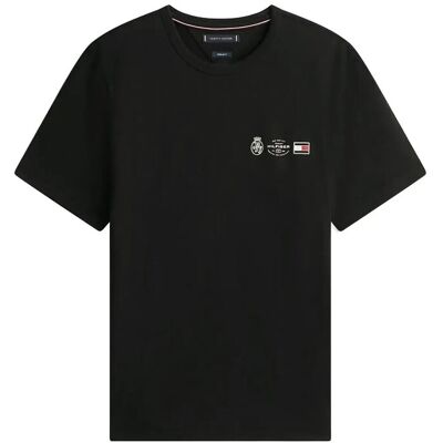 Tommy Hilfiger Small Crest Outline Tee XL BLACK XL Tommy Hilfiger Small Crest Outline Tee XL BLACK XL