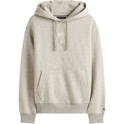 Tommy Hilfiger Crest Graphic Hoodie M LIGHT GREY MARBLED HEATHER M Tommy Hilfiger Crest Graphic Hoodie M LIGHT GREY MARBLED HEATHER M