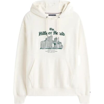 Tommy Hilfiger Herald Skyline Hoody XL IVORY PETAL XL Tommy Hilfiger Herald Skyline Hoody XL IVORY PETAL XL