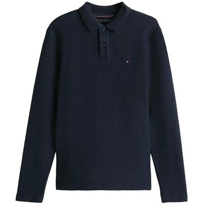 Tommy Hilfiger Ls Herringbone Reg Polo XL DESERT SKY XL Tommy Hilfiger Ls Herringbone Reg Polo XL DESERT SKY XL