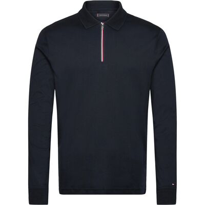 Tommy Hilfiger Ls Zip Interlock Reg Polo XXL DESERT SKY XXL Tommy Hilfiger Ls Zip Interlock Reg Polo XXL DESERT SKY XXL