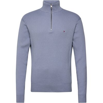 Tommy Hilfiger Pima Ctn Cash Structure Zip Mock XS BRISK BLUE XS Tommy Hilfiger Pima Ctn Cash Structure Zip Mock XS BRISK BLUE XS