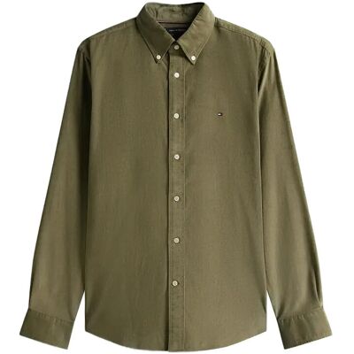 Tommy Hilfiger Solid Corduroy Rf Shirt XL BATTLE GREEN XL Tommy Hilfiger Solid Corduroy Rf Shirt XL BATTLE GREEN XL