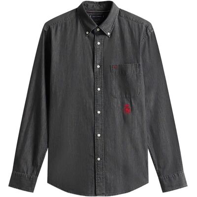 Tommy Hilfiger Workwear Denim Rf Shirt M DARK GREY DENIM M Tommy Hilfiger Workwear Denim Rf Shirt M DARK GREY DENIM M