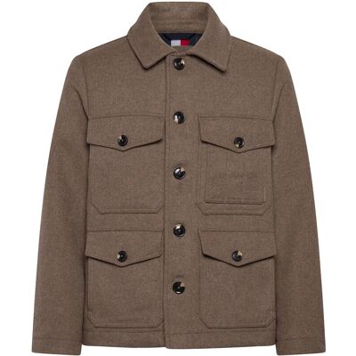 Tommy Hilfiger Wool 4Pkt Jacket XXL COASTAL TAUPE XXL Tommy Hilfiger Wool 4Pkt Jacket XXL COASTAL TAUPE XXL