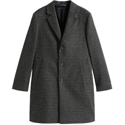 Tommy Hilfiger Dc Wool Mix Coat With Check L B/W GLEN CHECK L Tommy Hilfiger Dc Wool Mix Coat With Check L B/W GLEN CHECK L