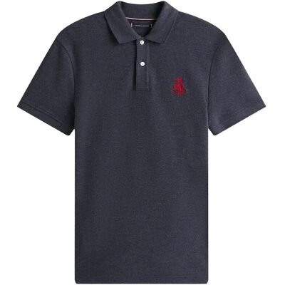 Tommy Hilfiger Heather Crest Reg Polo M HEATHERED BLUE M Tommy Hilfiger Heather Crest Reg Polo M HEATHERED BLUE M