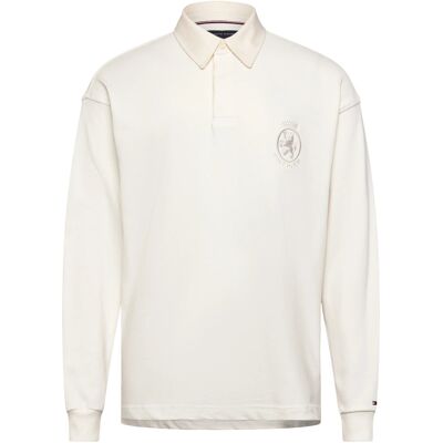 Tommy Hilfiger Peached Crest Solid Rugby M ECRU M Tommy Hilfiger Peached Crest Solid Rugby M ECRU M