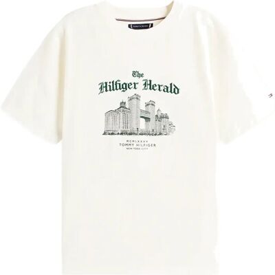 Tommy Hilfiger Herald Skyline Graphic Tee M IVORY PETAL M Tommy Hilfiger Herald Skyline Graphic Tee M IVORY PETAL M