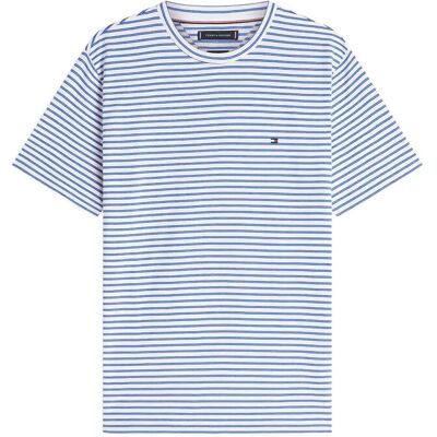 Tommy Hilfiger Ess Seasonal Reg Fit Stripe Tee M WHITE REGAL BLUE STRIPE M Tommy Hilfiger Ess Seasonal Reg Fit Stripe Tee M WHITE REGAL BLUE STRIPE M