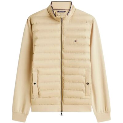 Tommy Hilfiger Mix Media Ess Rwb Stand Collar XS SANDALWOOD XS Tommy Hilfiger Mix Media Ess Rwb Stand Collar XS SANDALWOOD XS