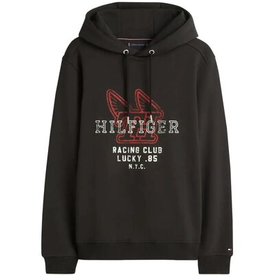 Tommy Hilfiger Modern Ath Graphic Hoody XL BLACK XL Tommy Hilfiger Modern Ath Graphic Hoody XL BLACK XL