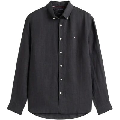 Tommy Hilfiger Pigment Dyed Li Solid Rf Shirt M BLACK M Tommy Hilfiger Pigment Dyed Li Solid Rf Shirt M BLACK M