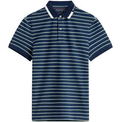 Tommy Hilfiger Pique Grafic Collar Reg Polo XS DARK NIGHT NAVY ARTIC SPRUCE XS Tommy Hilfiger Pique Grafic Collar Reg Polo XS DARK NIGHT NAVY ARTIC SPRUCE XS