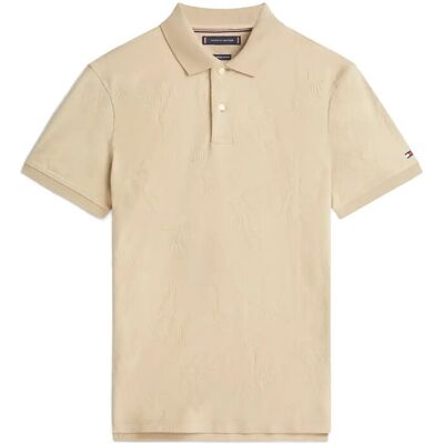 Tommy Hilfiger All Over Jacquard Reg Polo XXL SANDALWOOD XXL Tommy Hilfiger All Over Jacquard Reg Polo XXL SANDALWOOD XXL
