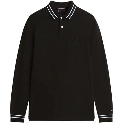 Tommy Hilfiger Ls Chest Embro Reg Polo XXL BLACK XXL Tommy Hilfiger Ls Chest Embro Reg Polo XXL BLACK XXL