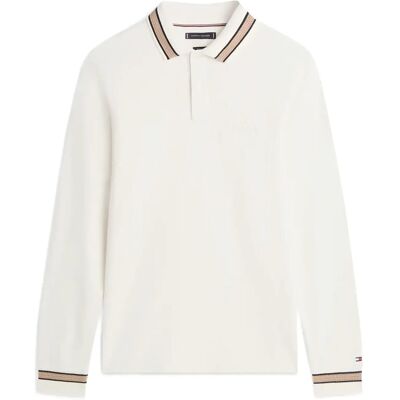 Tommy Hilfiger Ls Chest Embro Reg Polo XL IVORY PETAL XL Tommy Hilfiger Ls Chest Embro Reg Polo XL IVORY PETAL XL