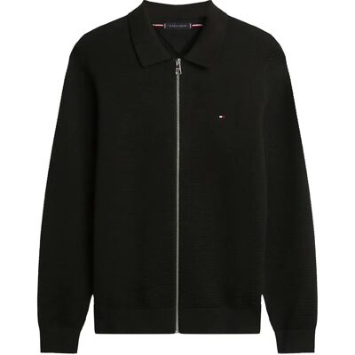 Tommy Hilfiger Seasonal Structure Zip Thru Polo M BLACK M Tommy Hilfiger Seasonal Structure Zip Thru Polo M BLACK M