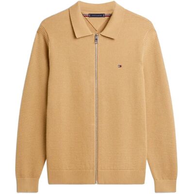Tommy Hilfiger Seasonal Structure Zip Thru Polo XL SAFARI CANVAS XL Tommy Hilfiger Seasonal Structure Zip Thru Polo XL SAFARI CANVAS XL