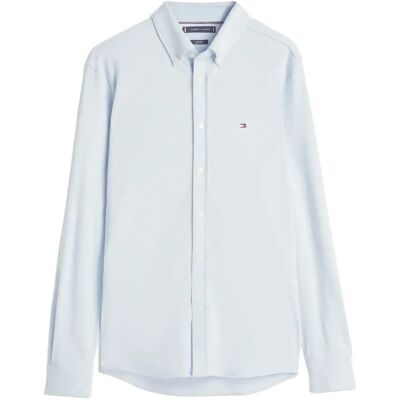 Tommy Hilfiger Knit Pique Featherweight Shirt M LIGHT BLUE HEATHER M Tommy Hilfiger Knit Pique Featherweight Shirt M LIGHT BLUE HEATHER M