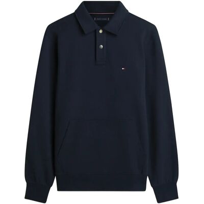 Tommy Hilfiger Essential Terry Polo Snap Sweat M DESERT SKY M Tommy Hilfiger Essential Terry Polo Snap Sweat M DESERT SKY M