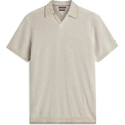 Tommy Hilfiger Dc Cotton/Lyocell Honeycomb Polo M IVORY PETAL M Tommy Hilfiger Dc Cotton/Lyocell Honeycomb Polo M IVORY PETAL M