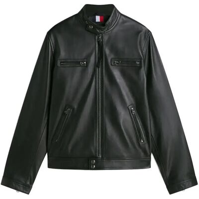 Tommy Hilfiger Leather Café Racer S BLACK S Tommy Hilfiger Leather Café Racer S BLACK S