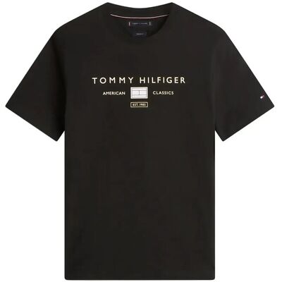 Tommy Hilfiger Brand Love Mono Stack Tee M BLACK M Tommy Hilfiger Brand Love Mono Stack Tee M BLACK M