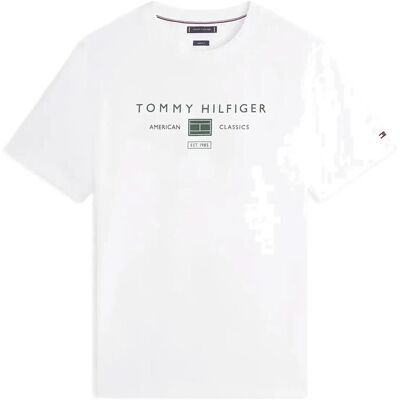 Tommy Hilfiger Brand Love Mono Stack Tee S WHITE S Tommy Hilfiger Brand Love Mono Stack Tee S WHITE S