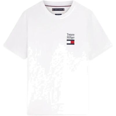 Tommy Hilfiger Brand Love Text Stack Tee M WHITE M Tommy Hilfiger Brand Love Text Stack Tee M WHITE M