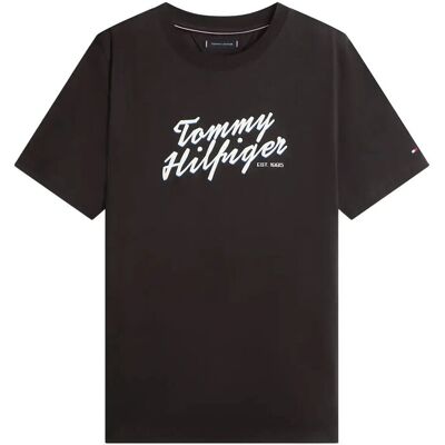 Tommy Hilfiger Summer Text Graphic Tee M BLACK M Tommy Hilfiger Summer Text Graphic Tee M BLACK M