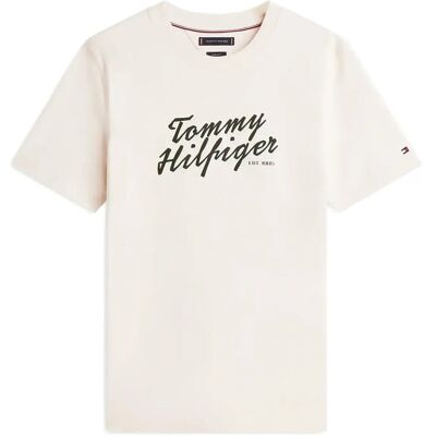 Tommy Hilfiger Summer Text Graphic Tee XXL MUSLIN XXL Tommy Hilfiger Summer Text Graphic Tee XXL MUSLIN XXL