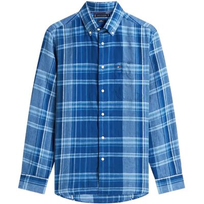 Tommy Hilfiger Linen Summer Madras Rf Shirt M BRISK BLUE CHECK M Tommy Hilfiger Linen Summer Madras Rf Shirt M BRISK BLUE CHECK M