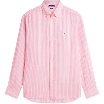 Tommy Hilfiger Linen Bengal Stripe Rf Shirt M CLASSIC PINK STRIPE M Tommy Hilfiger Linen Bengal Stripe Rf Shirt M CLASSIC PINK STRIPE M