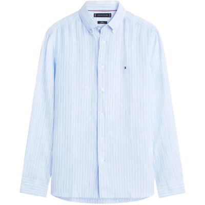 Tommy Hilfiger Linen Bengal Stripe Rf Shirt M CLOUDY BLUE STRIPE M Tommy Hilfiger Linen Bengal Stripe Rf Shirt M CLOUDY BLUE STRIPE M
