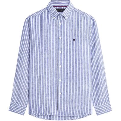 Tommy Hilfiger Linen Bengal Stripe Rf Shirt M WEDGE BLUE STRIPE M Tommy Hilfiger Linen Bengal Stripe Rf Shirt M WEDGE BLUE STRIPE M