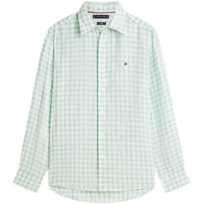 Tommy Hilfiger Linen Essential Gingham Rf Shirt XXL CRUSHED MINT CHECK XXL Tommy Hilfiger Linen Essential Gingham Rf Shirt XXL CRUSHED MINT CHECK XXL